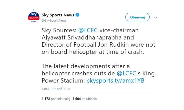 Nowe informacje ''Sky Sports''